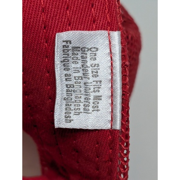 Bass Pro Shops Snapback Trucker Hat Cap Fishing Legend Nylon Rope Red New W/ Tag - Picture 9 of 9